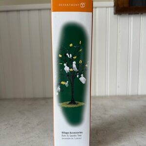 DEPT 56 Halloween Village Accessories BATS & SPOOKS TREES 10” & 8” Set Of 2